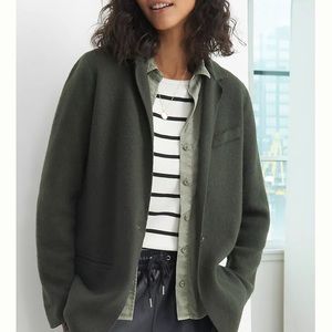 Anthropologie Rani Sweater Blazer. Like New. Dark Green. Size S.